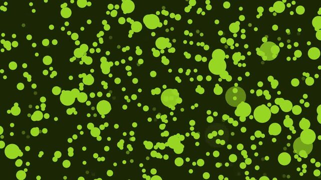 Green Floating Particles Background Animation | Abstract Motion Graphics | 4K