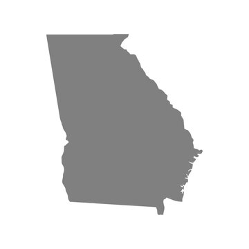 Vector illustration of the map of Georgia.