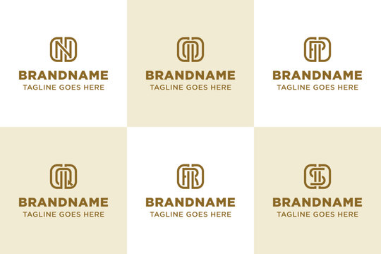 Letters DND DOD DPD DQD DRD DSD Monogram Logo Set