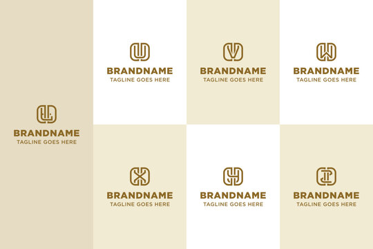 Letters DTD DUD DVD DWD DXD DYD DZD Monogram Logo Set