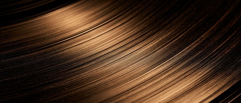 Shimmering Bronze Metallic Grooves Pattern