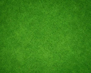 Fotobehang Groen Top view of fresh green grass lawn texture, seamless natural field background for sports pitches, landscaping, parks, outdoor design and digital backdrops.  © Vector & Background