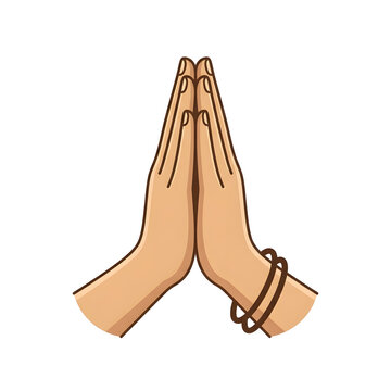 hands making namaste greeting
