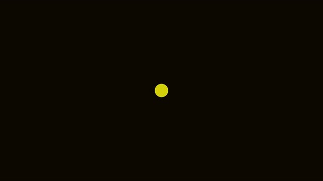 Minimalist hexagon shape animation with pulsing yellow dot on 4k black background, geometric