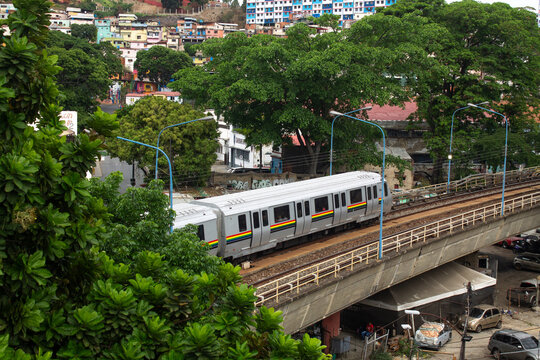 Caracas, Venezuela. Caracas Metro at the Ca&ntilde;o Amarillo station, Catia
