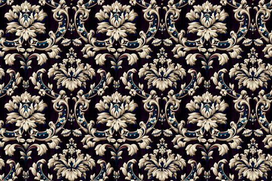 very beautiful seamless damask wallpaper