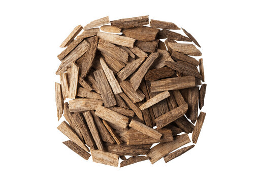 Wood Chips isolated on a transparent background.