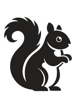squirrel on white background vactor 