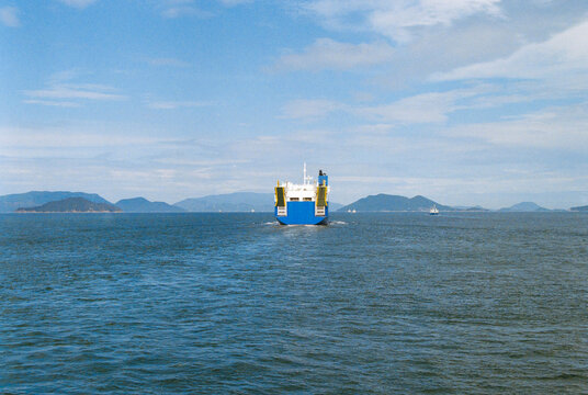 Ferry Travels on Calm Waters on Japans Inland Sea