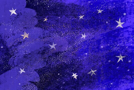 Textured Starry Night Sky Background