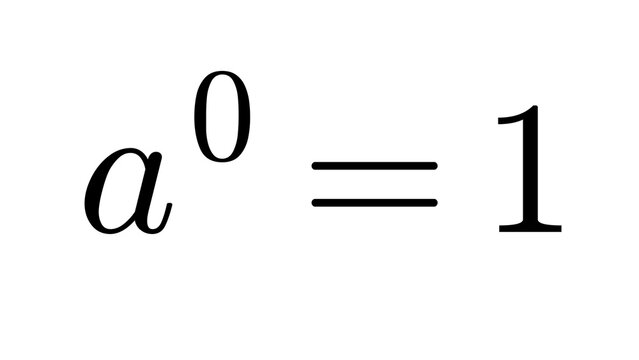 Zero Exponent, algebra formula overlay, black transparent 4K