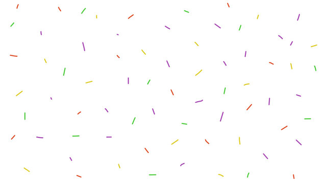 Colorful sweet sprinkles pattern scattered on a clean transparent background, perfect for party, bakery, and festive cupcake designs.