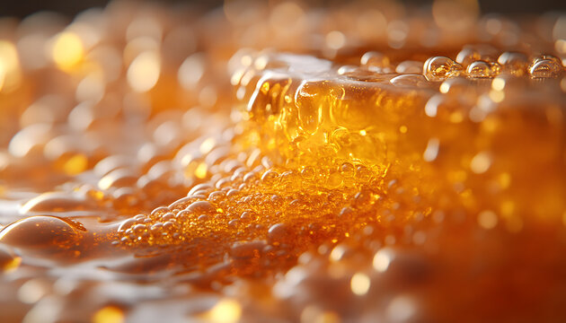 Golden Honey and Natural Honeycomb with Rich Texture and Fresh Sweetness
