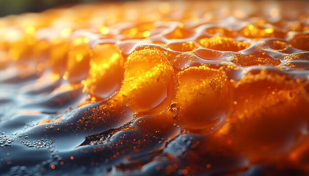 Golden Honey and Natural Honeycomb with Rich Texture and Fresh Sweetness