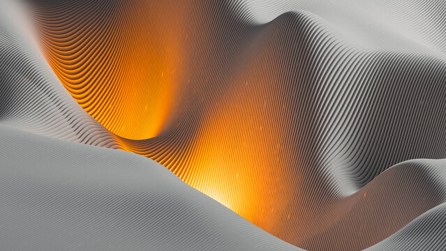 Abstract wave surface background with glowing texture