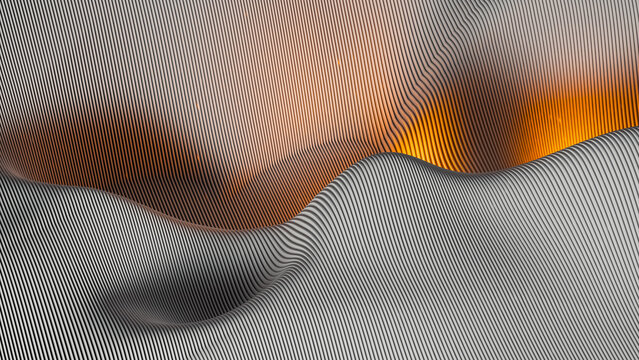 Abstract wave surface background with glowing texture