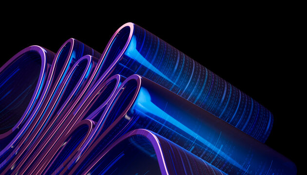 Data Bandwidth Ribbon 3D