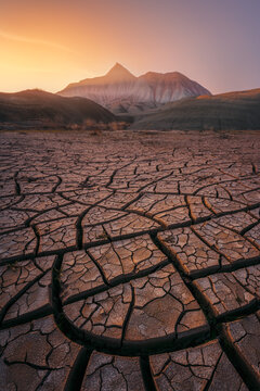 Cracked Badlands Sunset