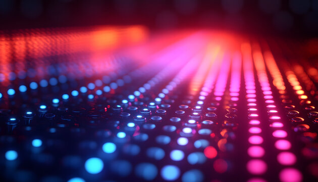 Abstract Glowing Light Background with Vibrant Colors, Soft Bokeh and Luminous Trails 