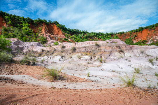 Landscape of Cirque Rouge or Red Circus Unique Rock Formation in Mahajanga, Madagascar