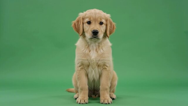 Dog Nodding on a Green Screen Background