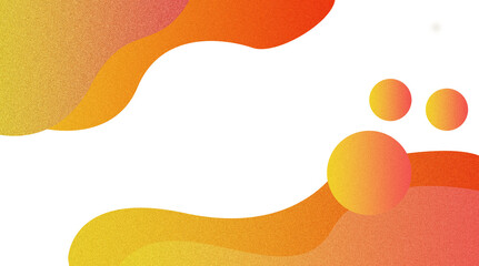 Abstract Fluid Wave Shapes with Yellow Orange Gradient on White Background © Mst Munni Khatun
