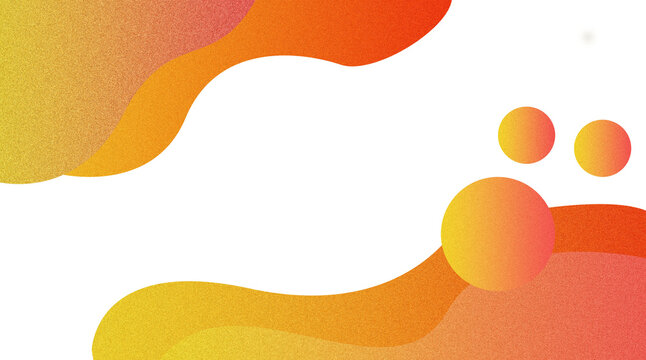 Abstract Fluid Wave Shapes with Yellow Orange Gradient on White Background