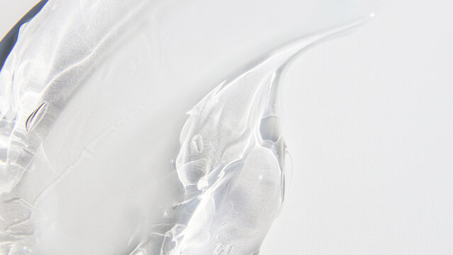 Large Transparent Cosmetic Gel Smear Texture