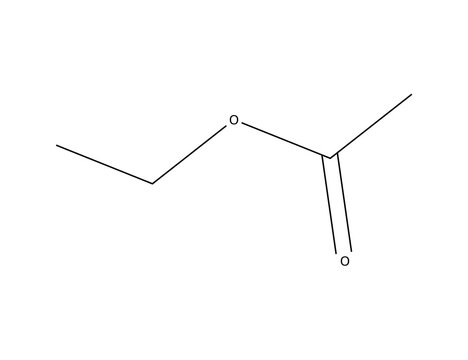 Ethyl acetate (C4H8O2), organic chemistry molecular structure, black skeletal formula transparent