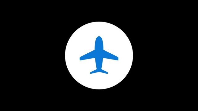 Airplane Mode Icon Animation OFF to ON &ndash; UI Toggle Transition 4K Alpha