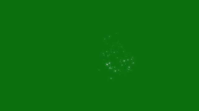 4k magic glitter sparkle trail animation, white twinkling fairy dust wand, 2d glowing doodle stars, shimmering bokeh particles, curved starlight transition, green screen chroma key overlay.