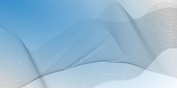 Abstract background with flowing lines, wave pattern, digital design element, modern graphic texture, smooth curves, dynamic motion, blue gradient backdrop