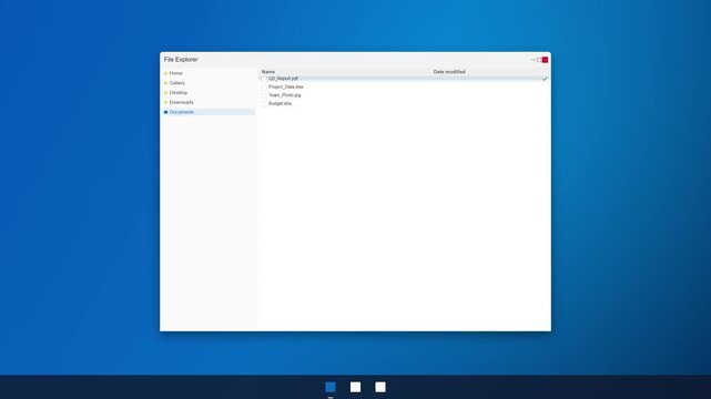 Computer file explorer window showing user documents and file organization