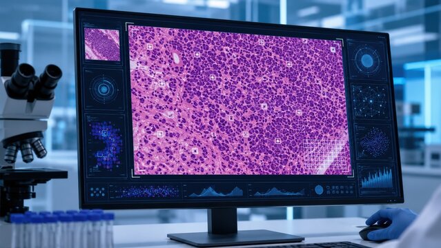 Microscopic Analysis of Cellular Structures Reveals Intricate Patterns and Details Critical for Advancing Medical Research and Understanding Biological Functions