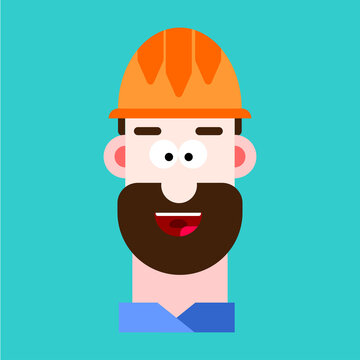 vector illustration of cartoon builder