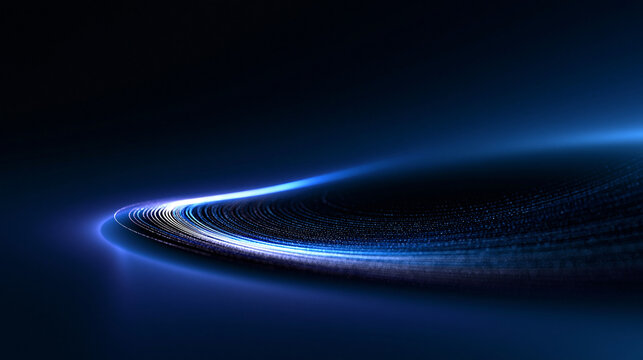 Abstract Glowing Blue Digital Wave Technology Background