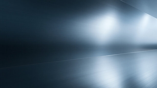 Abstract Dark Blue Metallic Background with Light Reflection