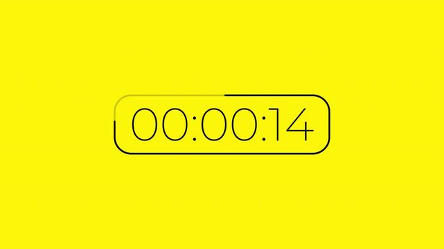 20 second countdown video animation, twwnty secound countdown timer, moderan countdown animation of 20 sec on transparent background with alpha channel.