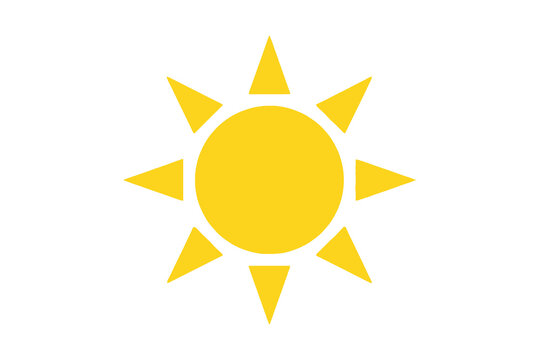 Yellow Sun Icon Vector