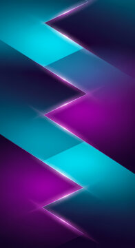 Abstract background with glowing neon zigzag lines and geometric shapes.