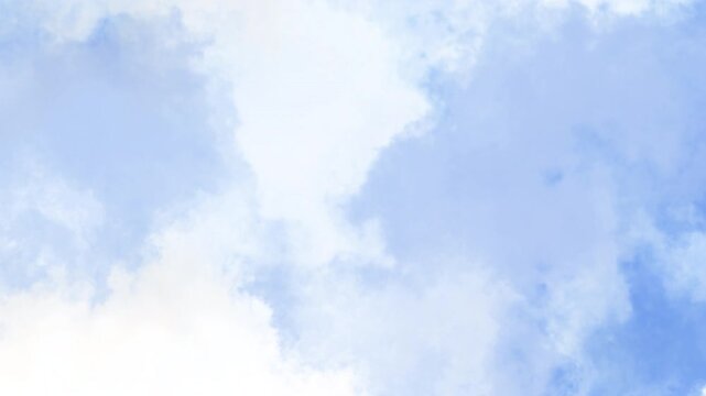 White cloud passage overlay for sky and aerial scenes on transparent background