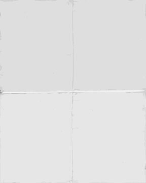 Folded white paper texture divided into four sections with a subtle grainy surface sheet background document craft stationery writing material blank fold quarter