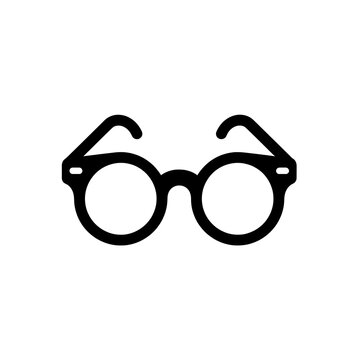 Round spectacles icon as an optometry vector graphic