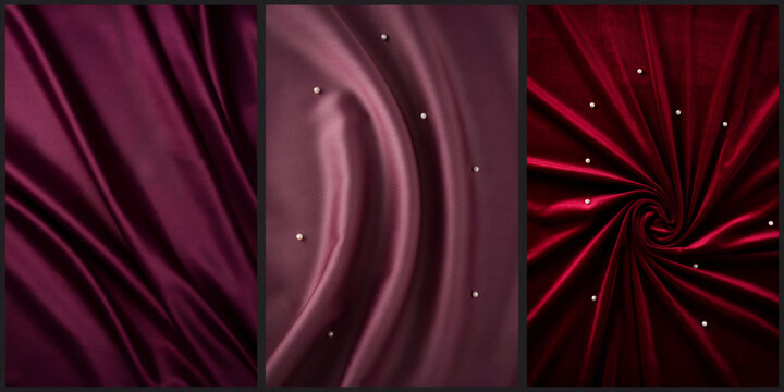 A deep red background with subtle textures and several bright white stars scattered across the image plane abstract wallpaper