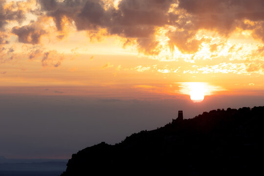 sunset over the Grand Canyon