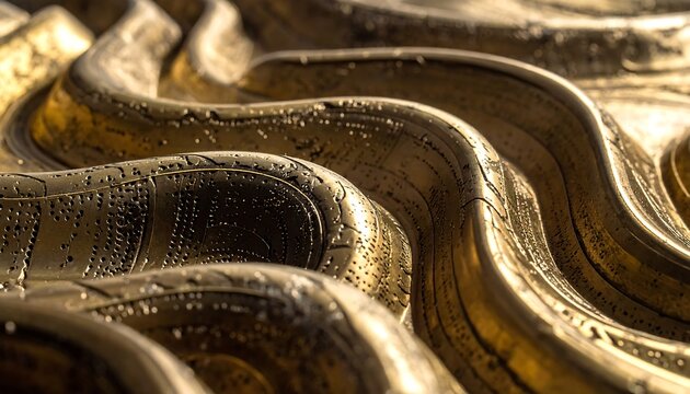 Close up of a coiled copper wire bundle.
