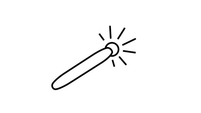 Animated magic wand icon for creative design tools