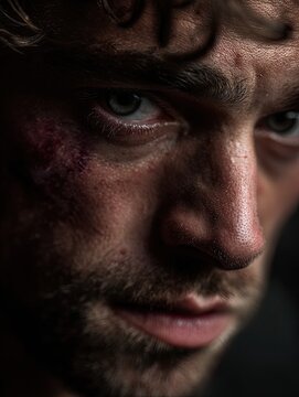 Gritty Portrait of a Determined Man