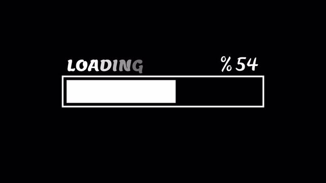 80 Percent Loading Status Bar Animation White Graphic Element Alpha Channel