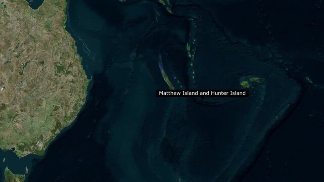 Matthew and Hunter Island Location Map &ndash; South Pacific Territorial Dispute